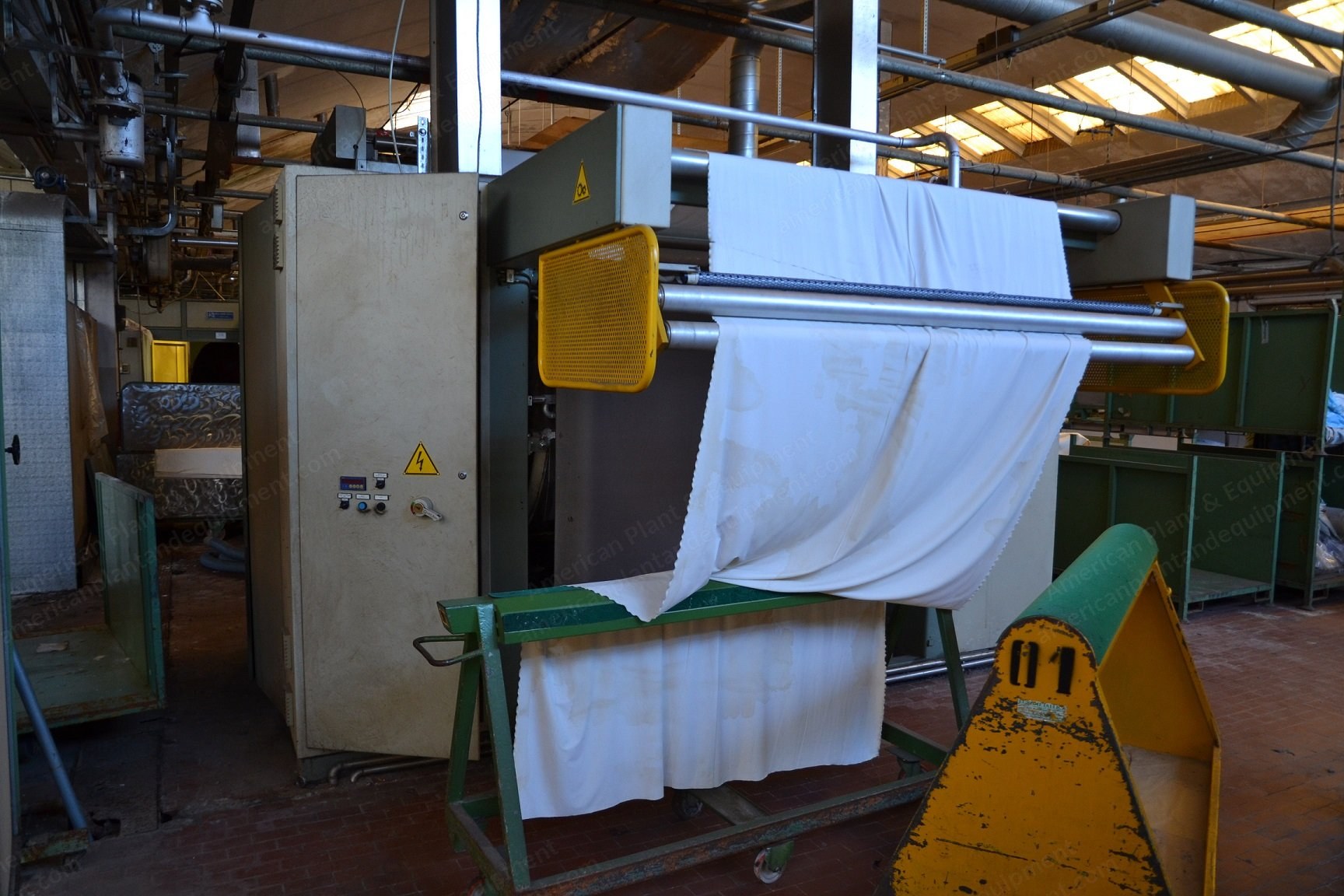 Biella Shrunk Process, Thermo Duplex, 2001, 1800mm Working Width, Bianco Optical Weft Straightener, Brushing