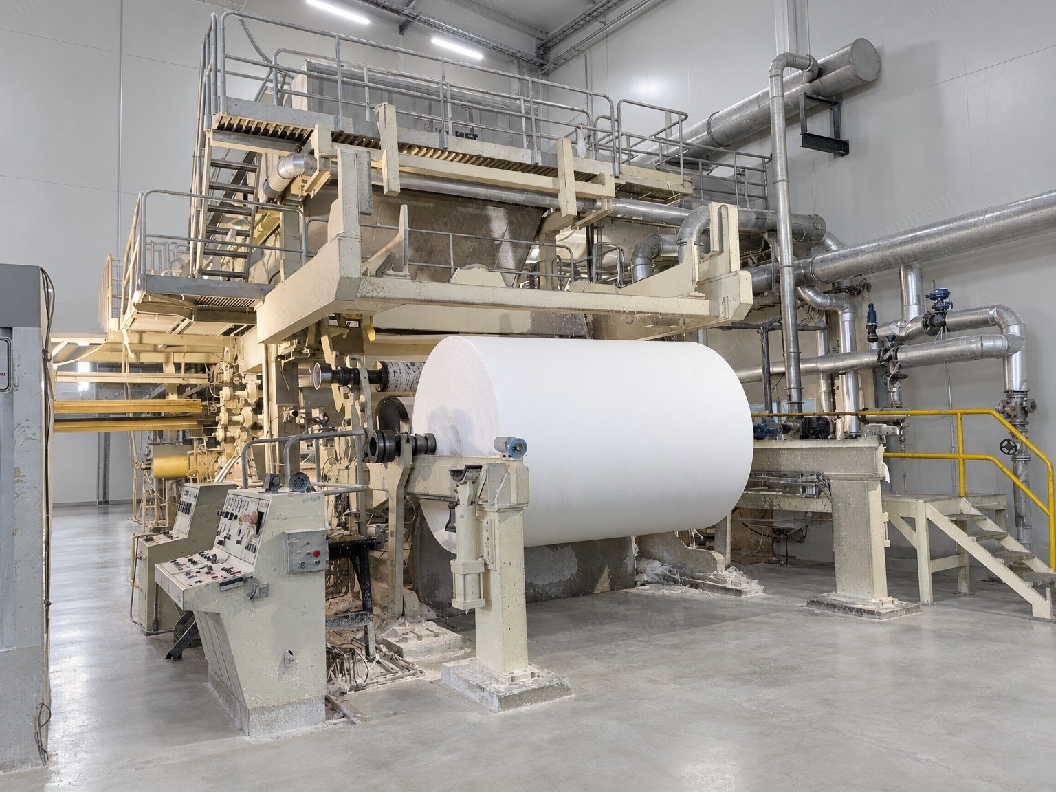 Recard, Crescent Former, 1998, Tissue Machine Line with Stock Preparation and Rewinder, 2750 mm, 70 Tons per Day