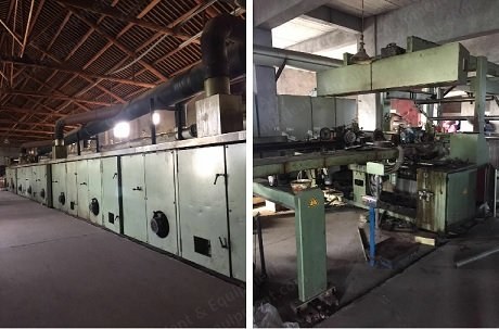 Il Sung, 2010, 1800mm Working Width, 9 Chambers, Oil Heated, Horizontal Pin Chain Stenter