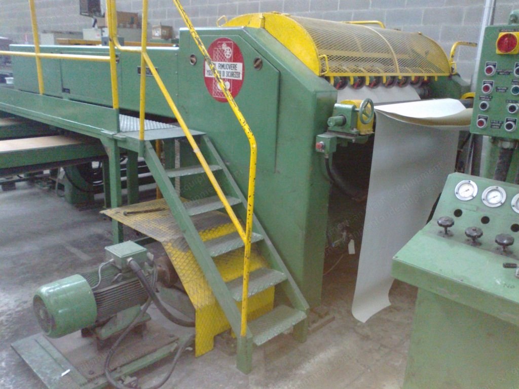 Lenox, Complete Cut Size Sheeting Line with Packaging, 1975, 1500mm Width, 4 Unwinders, Wrapmatic Packaging