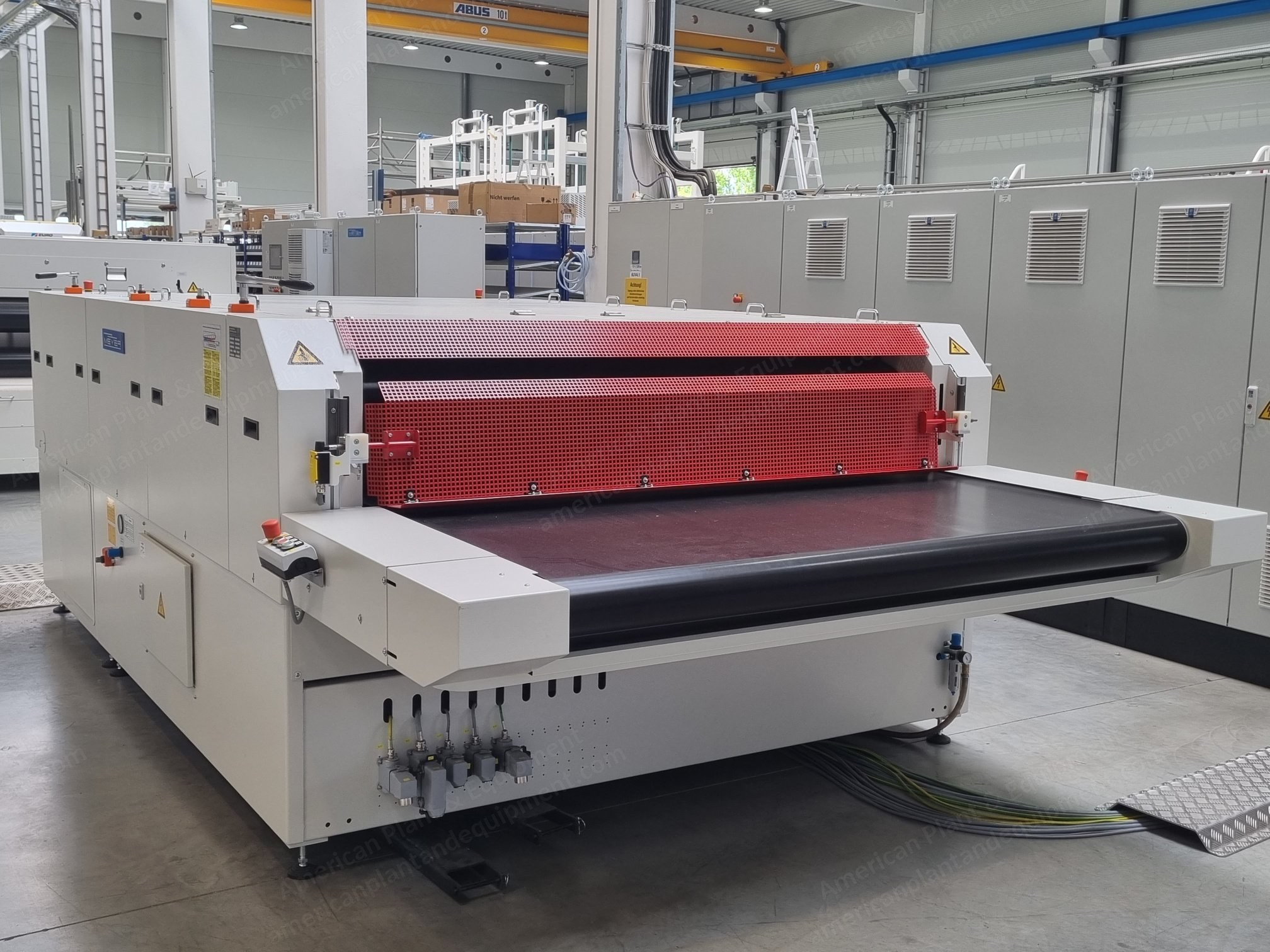 Meyer, KFK-C 1900, Flatbed Laminating Machine, 1900mm Working Width, 750mm Loading Belt, 70.92 kW Heating Capacity
