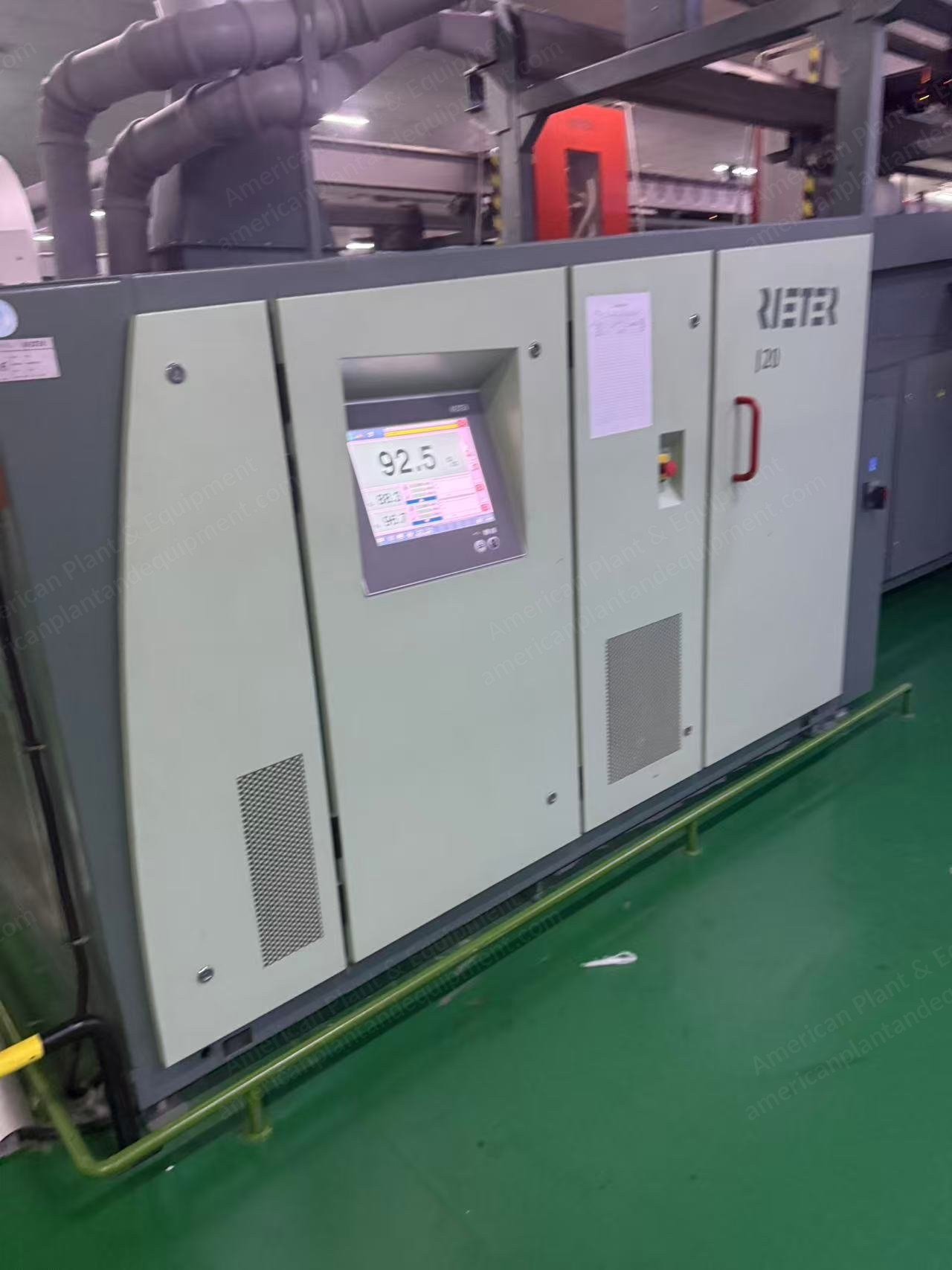 Rieter, J20, 2015, Air-Jet Spinning Machine, 120 Spindles, 4 Robot Arms, Can Size 500x1100mm
