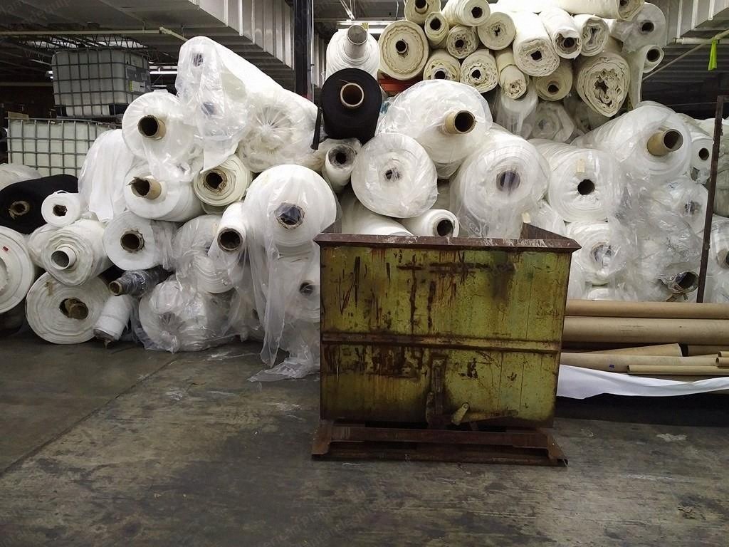 Tricot and Raschel Fabric Overruns, 6 to 8 Container Loads, Netting, Solid Tricots, Coated Non-Slip Shelf and Carpet Liner