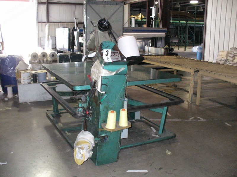 James Cash, 100 SNM, 1985, Tape Edge Machine, 80x60 inch Table, 300 U 103 Sew Head