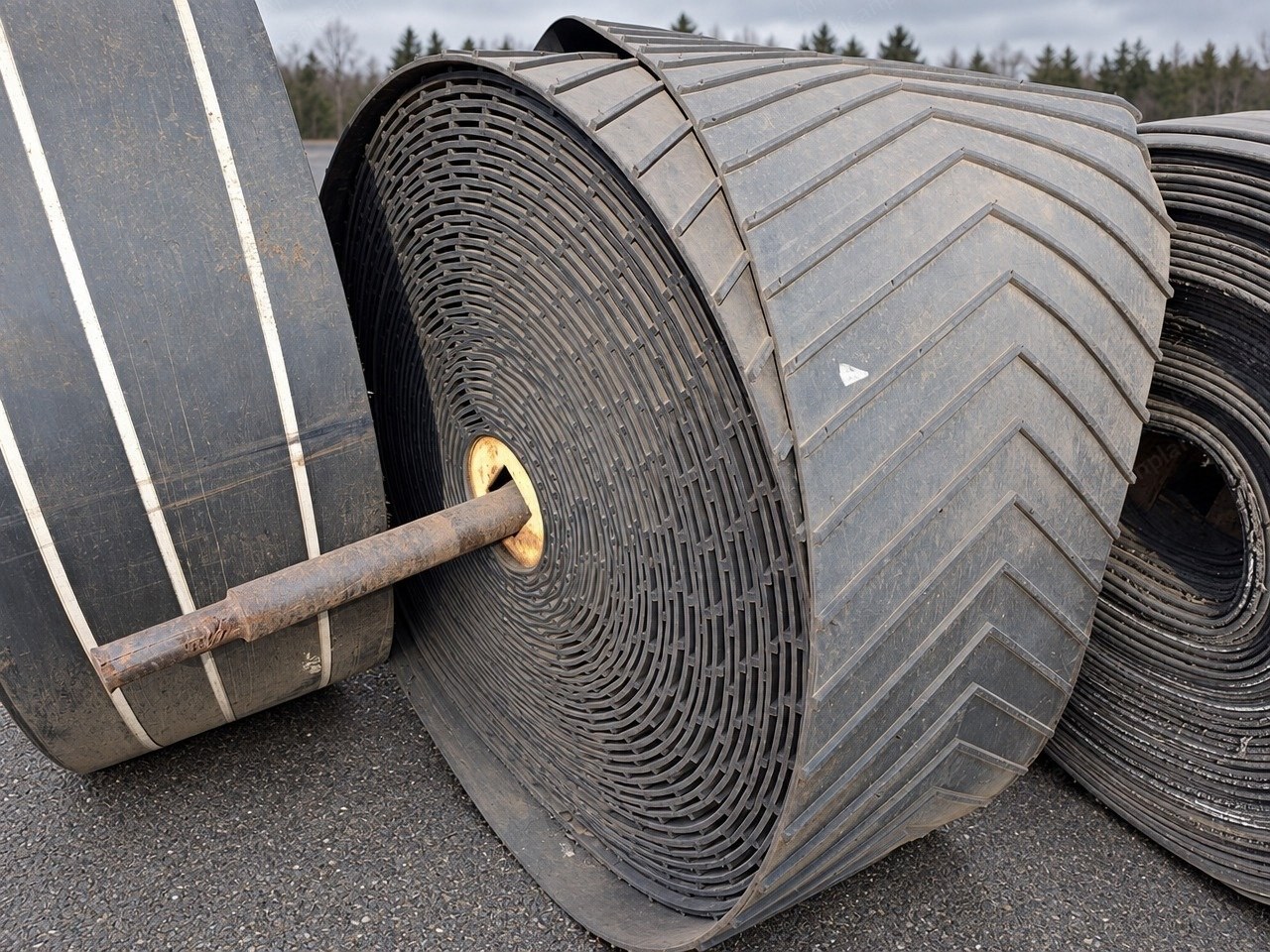 Used Chevron Conveyor Belt, 750 mm Wide