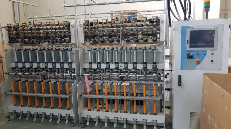 Giesse, Innova MS2, 2006, Fancy Yarn Machine, 16 Spindles, Hollow-Spindle, PLC Controlled