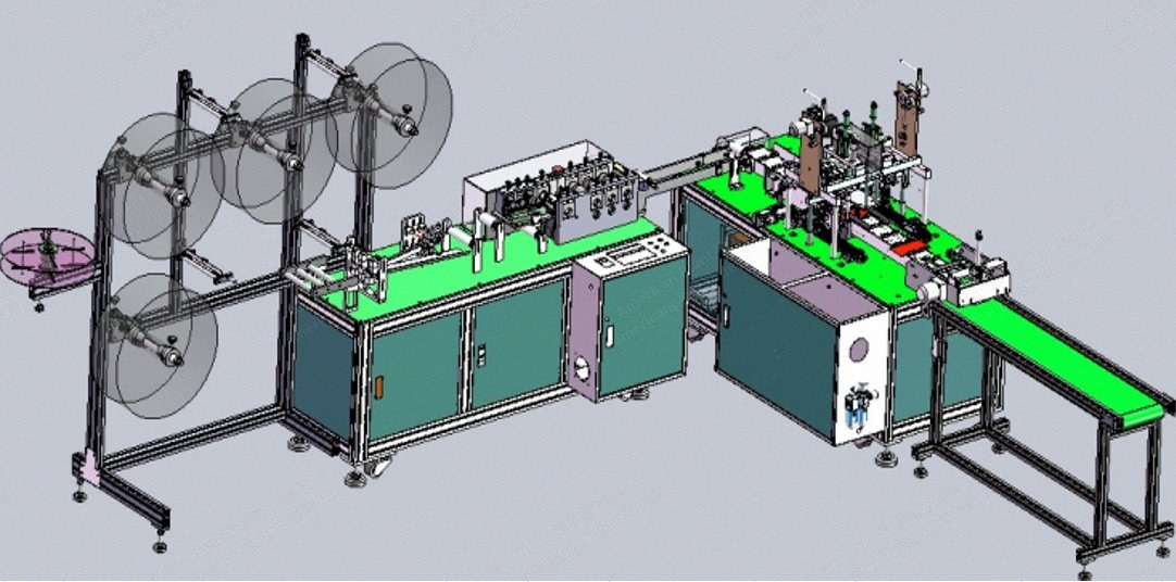 NovaStar, FM195, Automatic Flat Medical Mask Production Line, 90 Masks per Minute, 11 kW, 4700x3500x2000mm