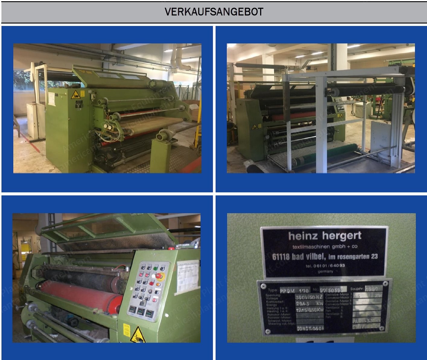 Heinz Hergeth, PPDM-170, 1997, Polishing Calender, 9 Rollers, 1700mm Width