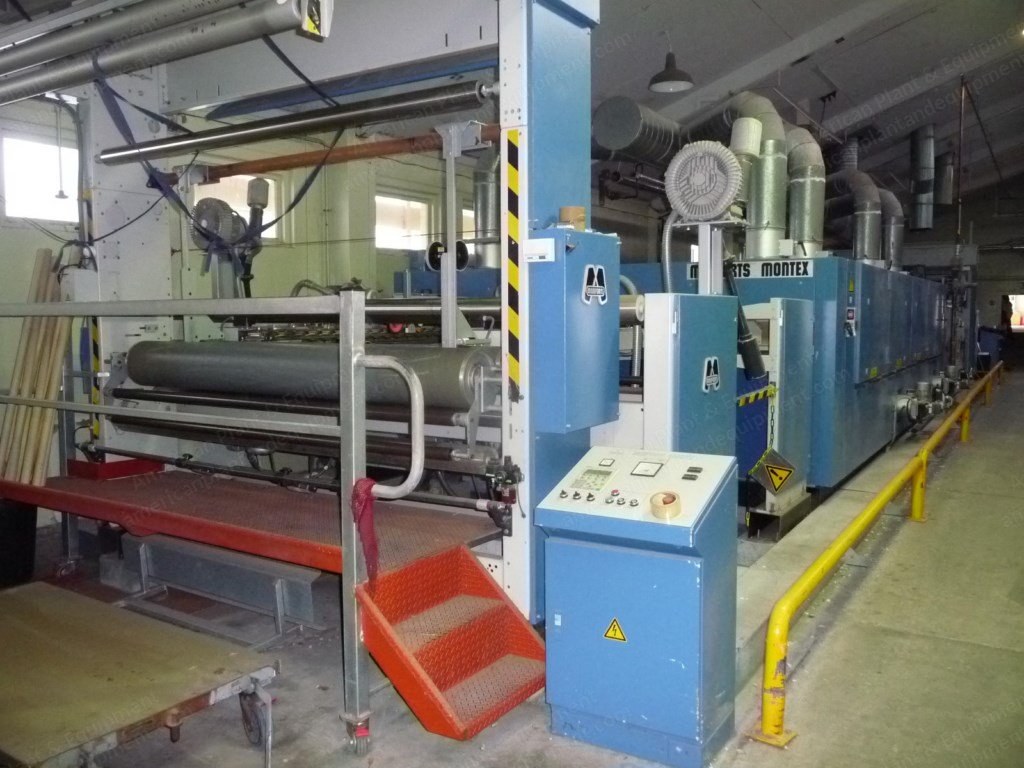 Monforts, Montex 2F Twin Air, 1998, 4 Bay Stenter, 2200mm Width, Gas Heated, Combination Chain