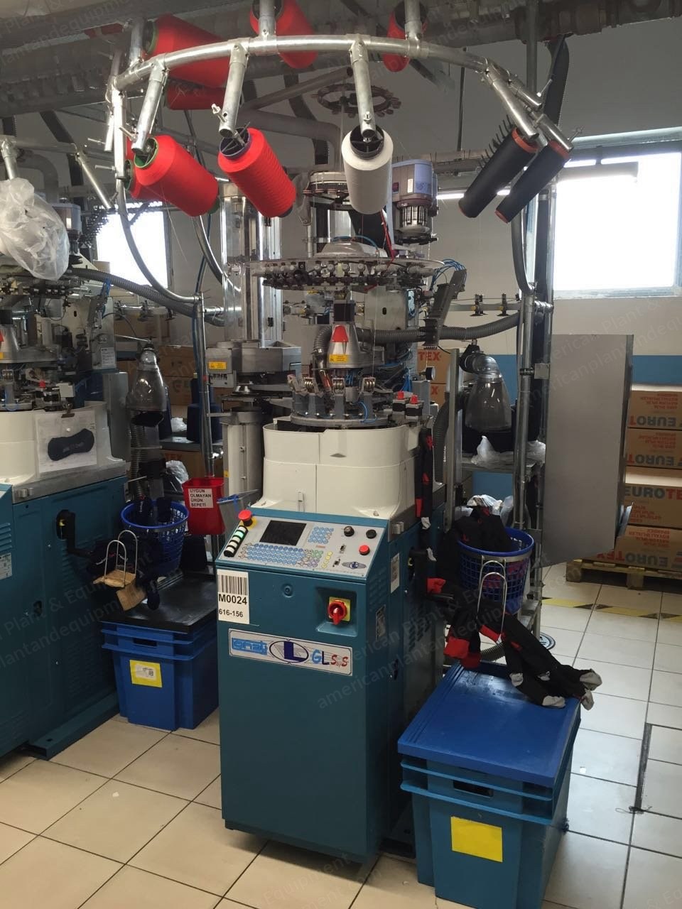 Lonati, GL 616 F, 2010, 3.75" Cylinder, 156 Needles, 14 Gauge