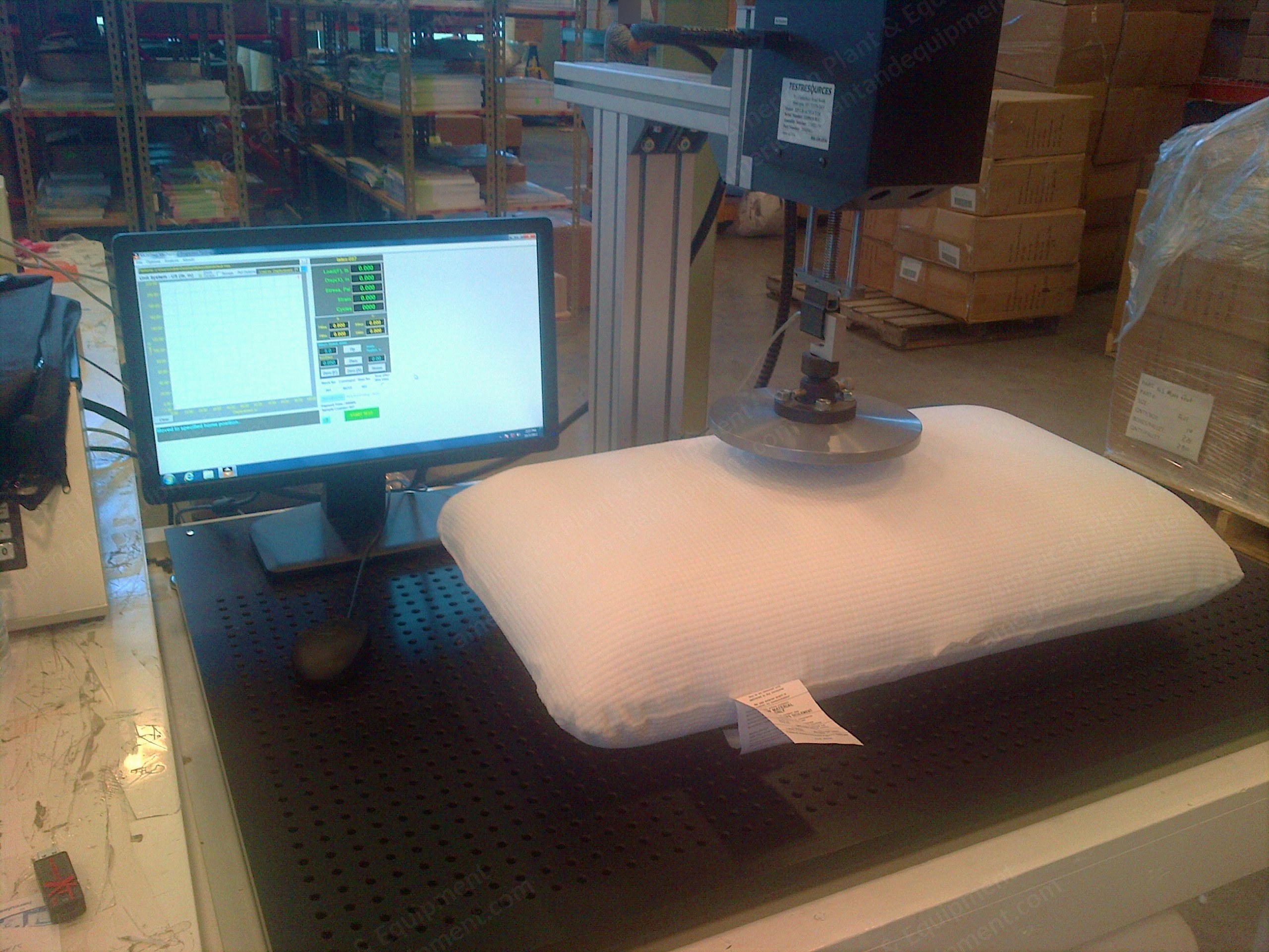 TestResources, 120Q225, Pillow Firmness ILD Tester, 1 kN Capacity, Dual Column