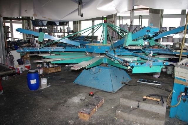 Schenk, Variprint 2001 6/12, 1992, 6 Colors, 12 Positions, Spider Screen Printing Machine