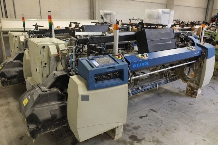 Picanol, Omniplus800-2-P-190, 2011, Air Jet Weaving Loom, 1900mm Working Width, 2 Colors, Staubli Cambox 1761A