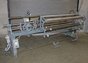 Utica, Fabric Roll Slitter with Rewinder, 78 inch Shaft Length, 55 inch Rewind Capability