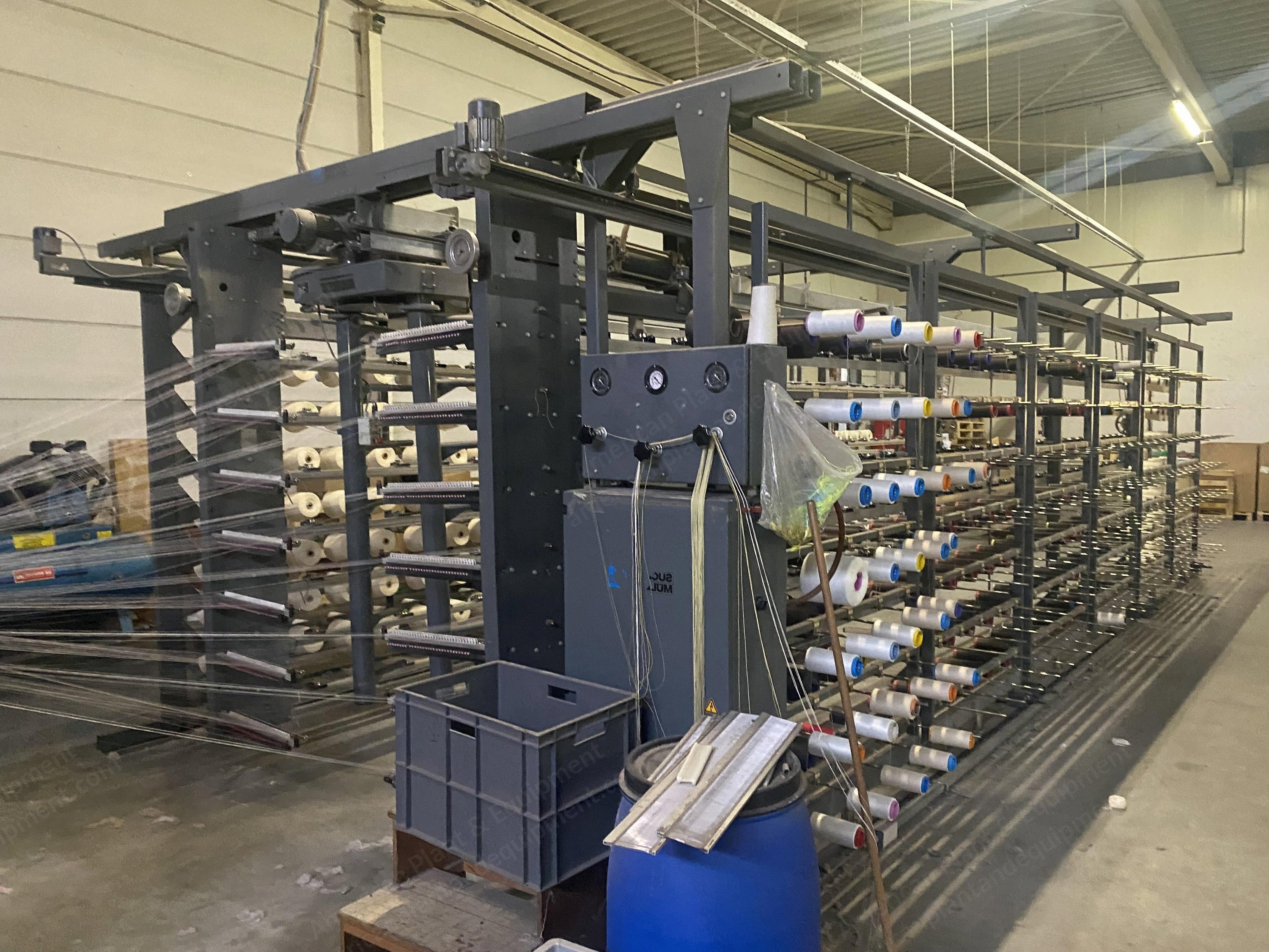 Sucker-Muller-Hacoba, USK, 1998, Sectional Warper, Working Width 2200mm, Max Beam Diameter 1000mm, Neuenhauser Creel 420 Bobbins
