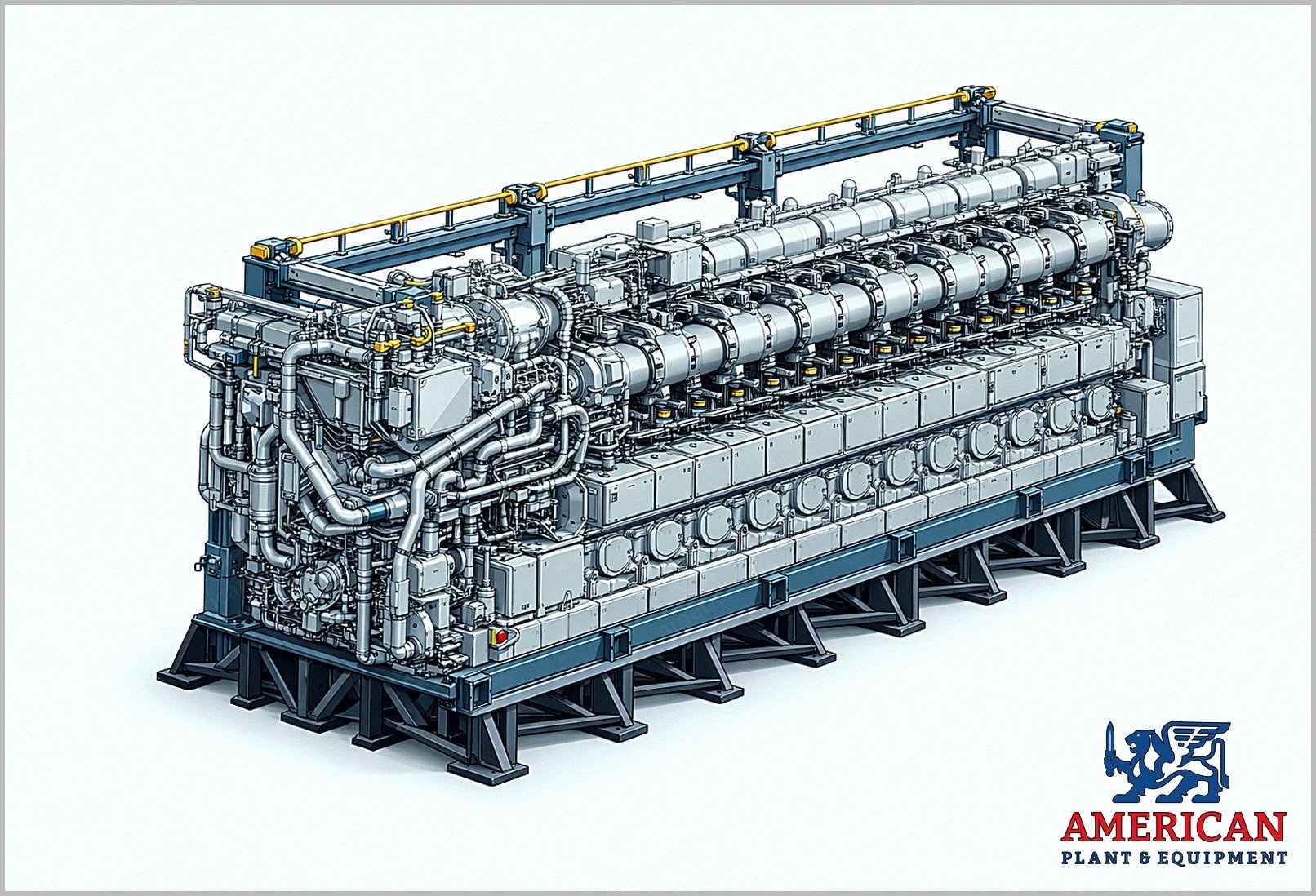 MAN Energy Solutions, 18V 32/40, 51 MW, Gas Engine Generating Set Package, 13.8 kV