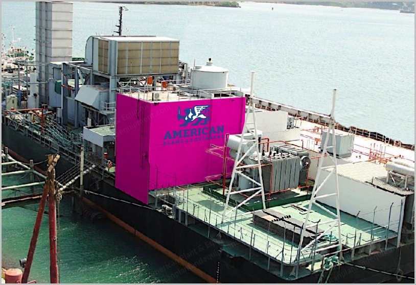 Siemens Westinghouse, Rigel I, 1997, 48 MW, 50/60 Hz, Steel Hull Gas Turbine Power Barge