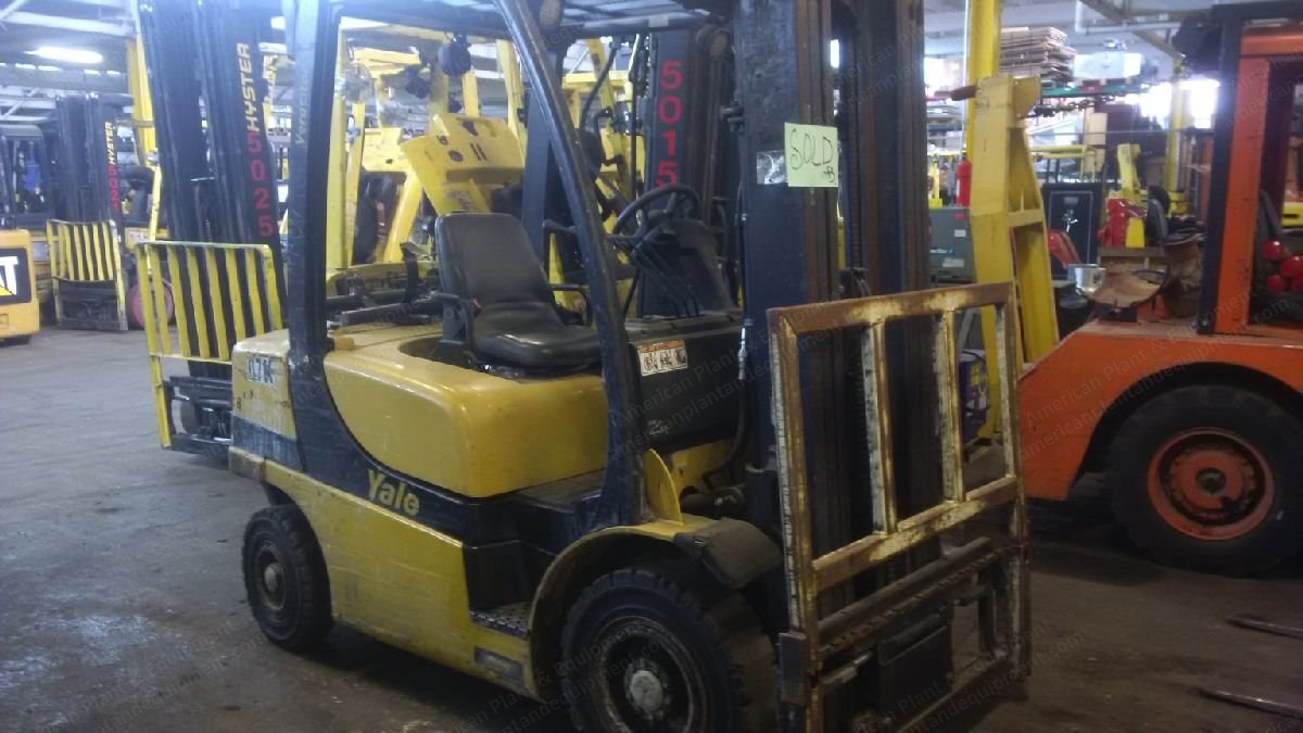 Yale, GLP050VX, 2011, 5000 lbs Capacity, Pneumatic Tires, Triple Mast, Sideshifter
