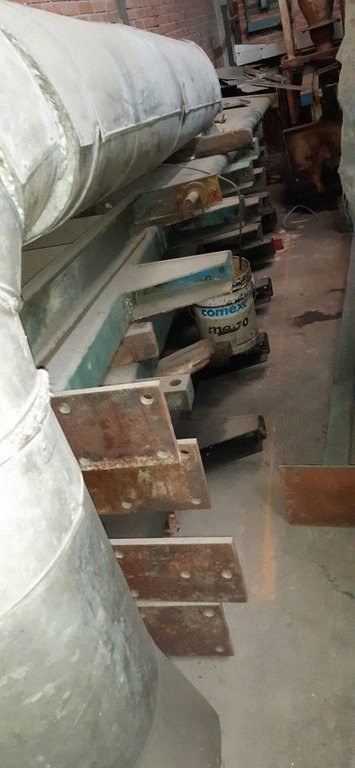 Morrison Dry Cans, 110 inch Working Width, 23 inch Diameter, Stainless Steel, Teflon Coated