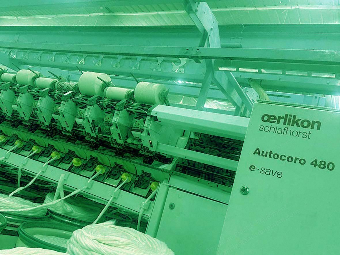 Schlafhorst, Trutzschler, Rieter, Rotor Spinning Line, 1995 to 2018, Complete Spinning, Carding, Drawing, and Blowroom Sections