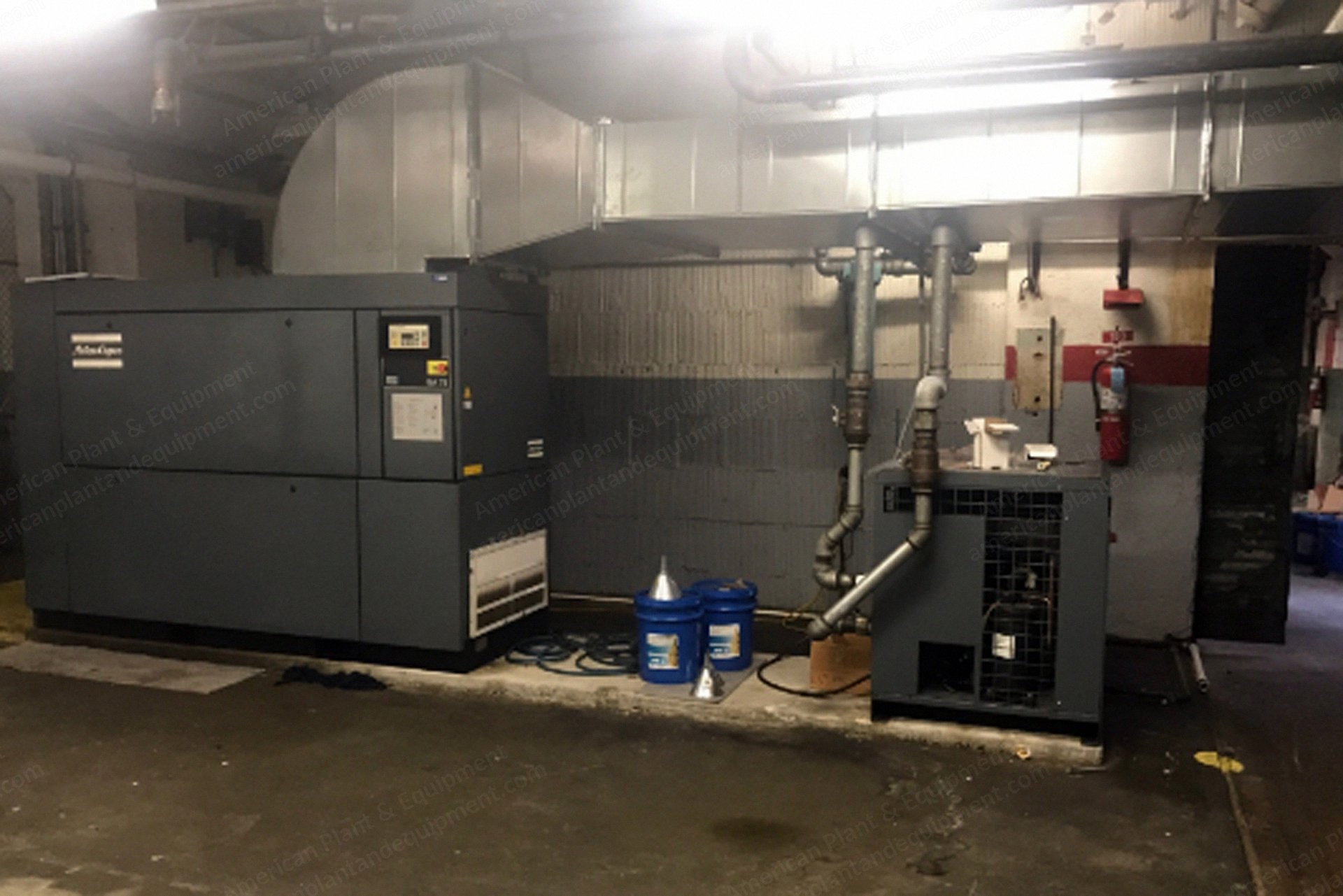 Atlas Copco, GA75, 1995, 125HP Air Compressor, with FX15 Air Dryer