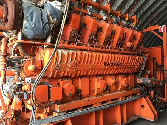 Waukesha, 12V-AT27GL, 2491.2 kW, Natural Gas, 50 Hz, 6300V Generator Set