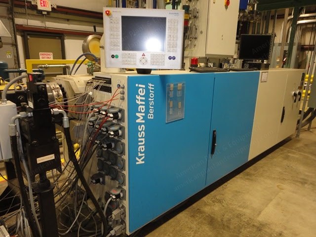 Krauss Maffei, KMG81-33D, Pipe Extrusion Line, 6 Inch Max Pipe Size, with ATS Burst Tester, Vacuum Calibration & Spray Cooling Tanks