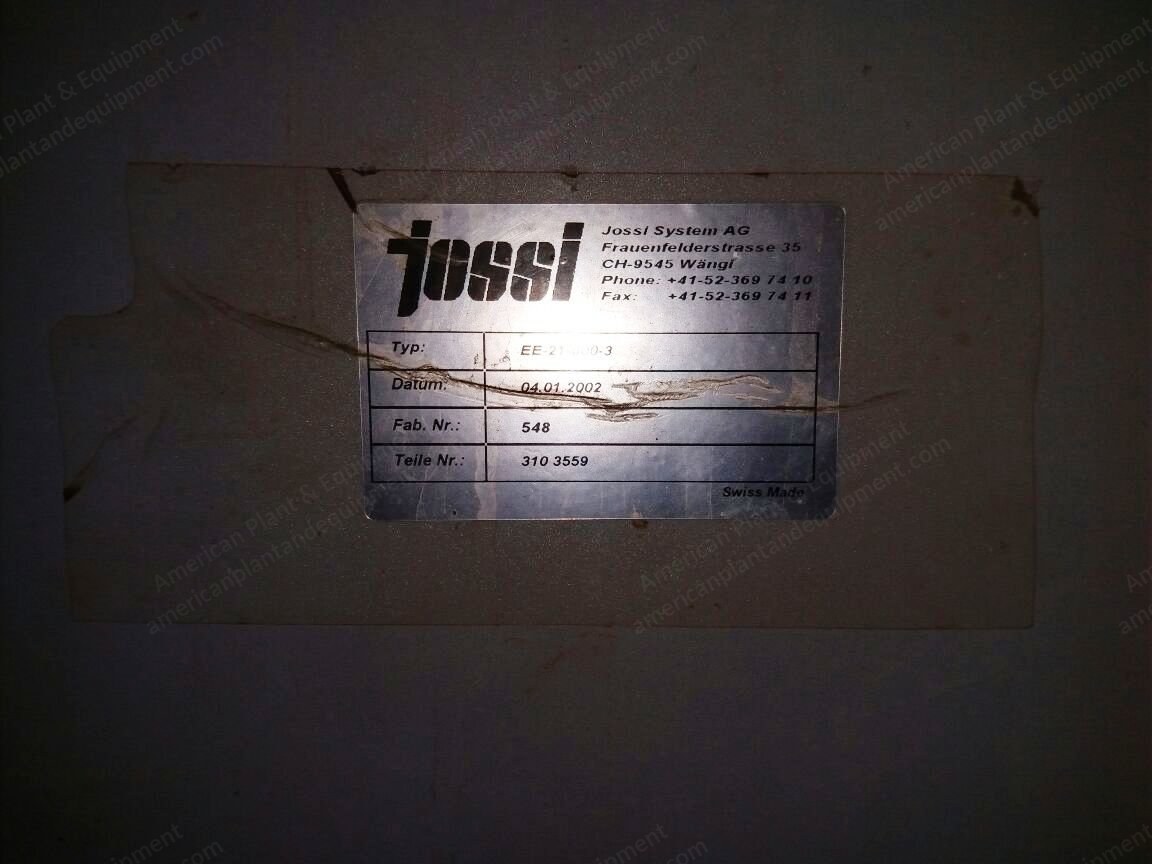 Jossi, Vision Shield, 2002, Contamination Sorter