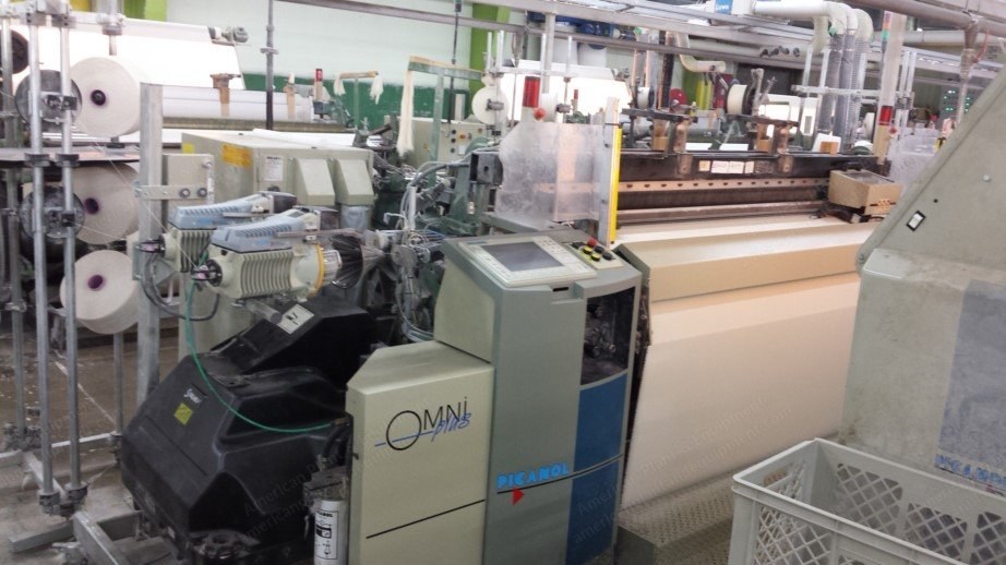 Picanol, Omni Plus, 2001, Airjet Loom, 1900mm Width, 4 Colors, Cam Motion
