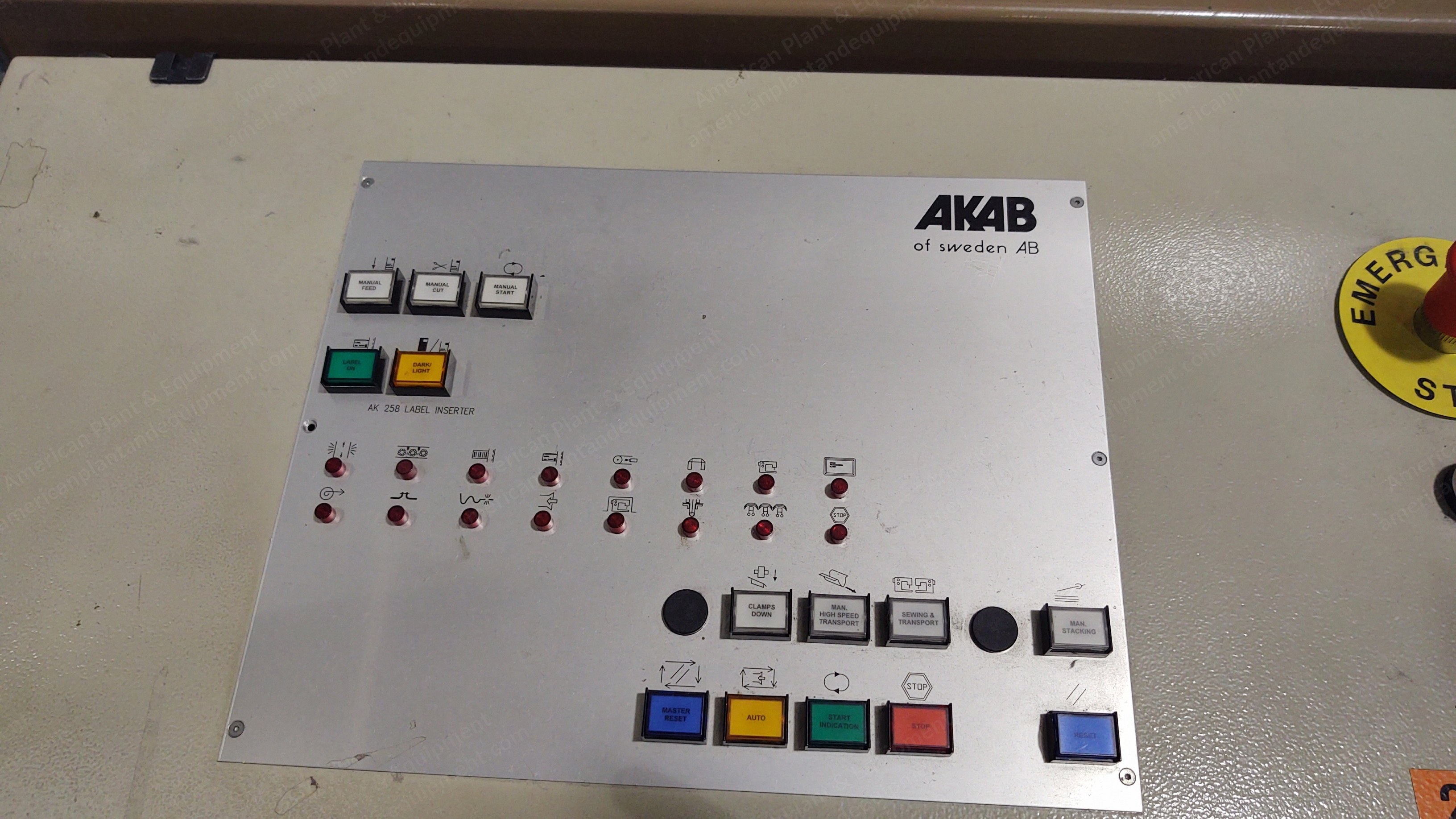 Akab, AK-232, 2000, Automated Sheet Sewing System, Pegasus Serger Heads, 220V 3 Phase