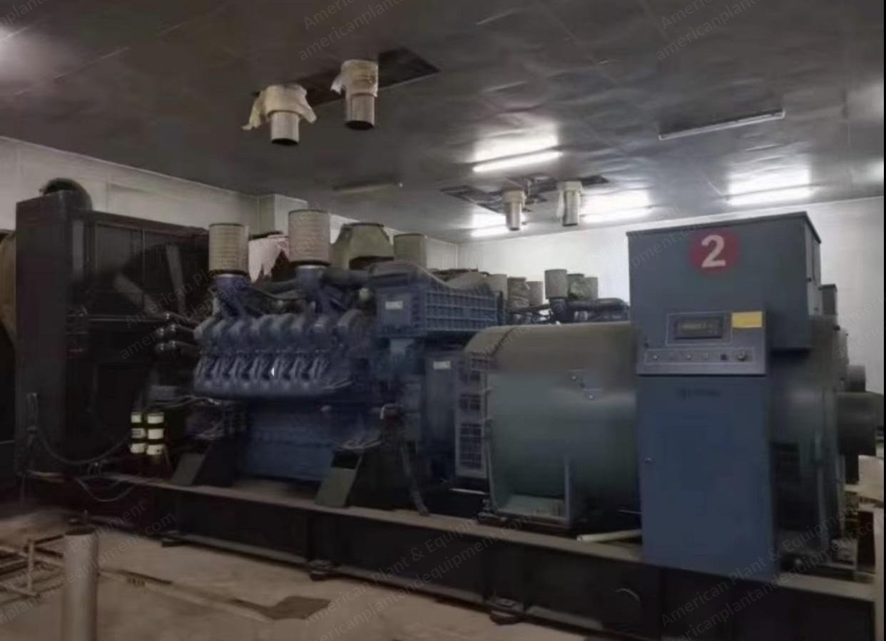 MTU, 16V4000G63, 2009, 2000 kW Standby, 10.5 kV, 50Hz, ABB Generator End