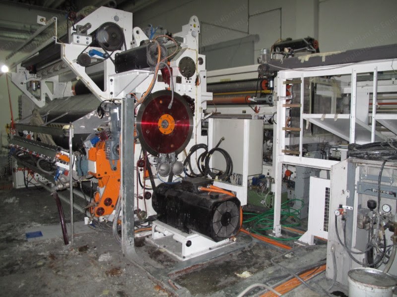 PCMC, Korleus, 2001, 2800mm Width, 500 m/min Speed, 3 Unwinding Stands, TMC Wrapping & Bundling