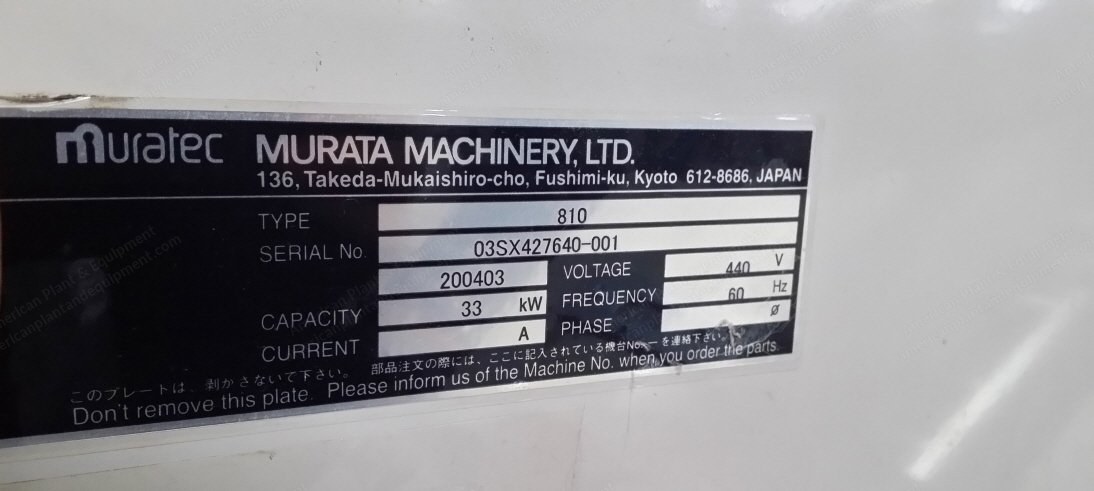 Murata, MVS810, 2001-2004, 72 Spindle, Fisherman Knot, Auto Doffer