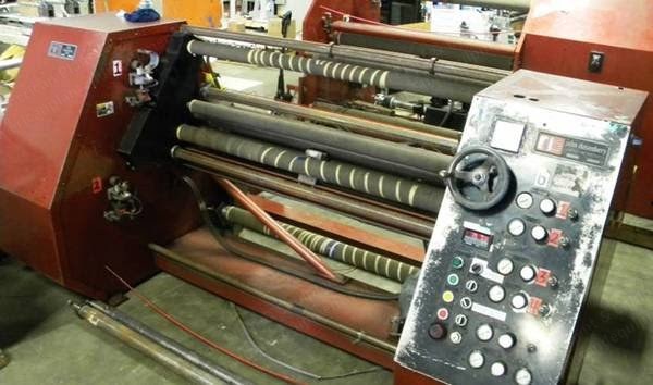 Dusenbery, 635 BL, Slitter Rewinder, 62 Inches Wide, 24 Inches Max Rewind, 7.5 HP