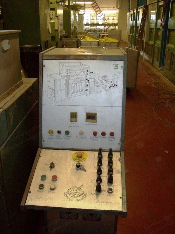 Gaudino, FPK-450 8C, 1993, Semi-Worsted Spinning Frame, 192 Spindles, 90mm Ring Diameter, 120mm Gauge, Auto-Doffer