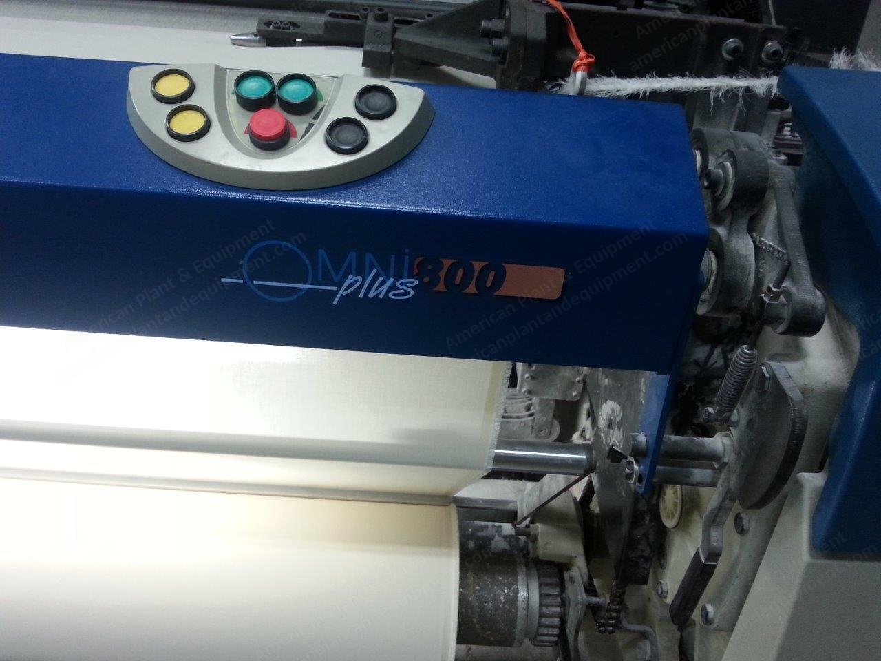 Complete Airjet Looms Setup, Picanol Omniplus 800, 2011 to 2012, 16x Picanol Airjet Looms, 340cm Width, 2 Colors, with Atlas Copco Compressor & Luwa Humidification Plant