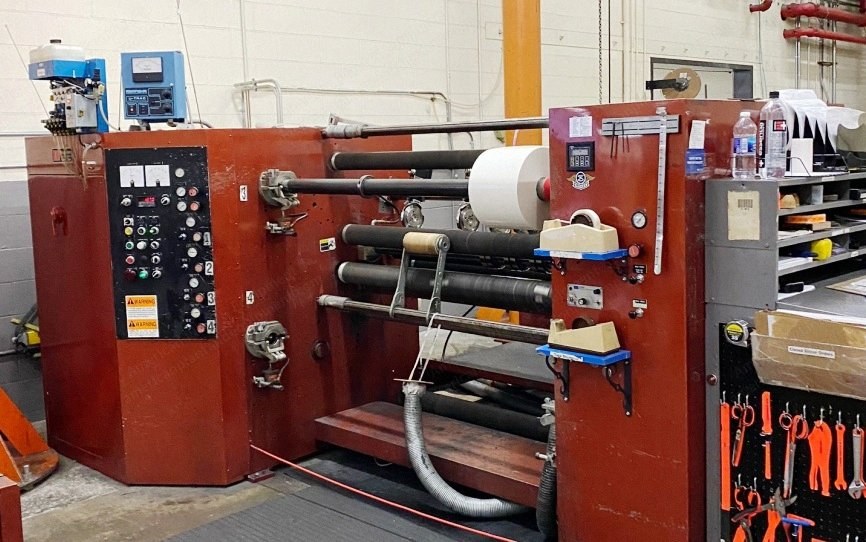 Dusenbery, 10000HD L2, 62" Working Width, Duplex Rewind, Shear Slitting, 40" Unwind