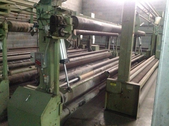 Alexander Machine, Press Roll Take Ups, 2 Roll Batching, 153 Inches Loom Width