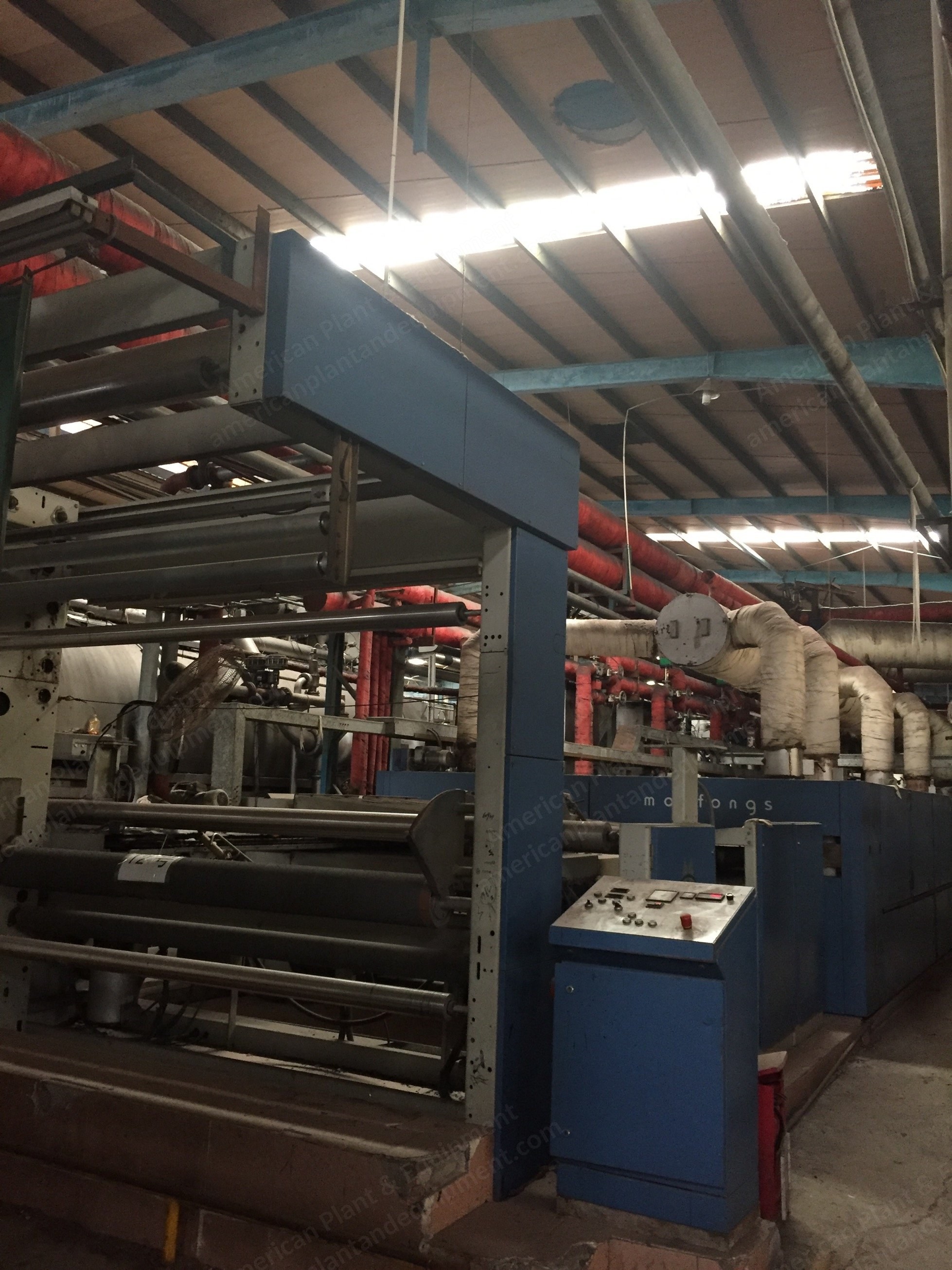 Monfongs Stenter, 2600mm, 8 Chambers, Oil Heated, Pin Chain, with Padder
