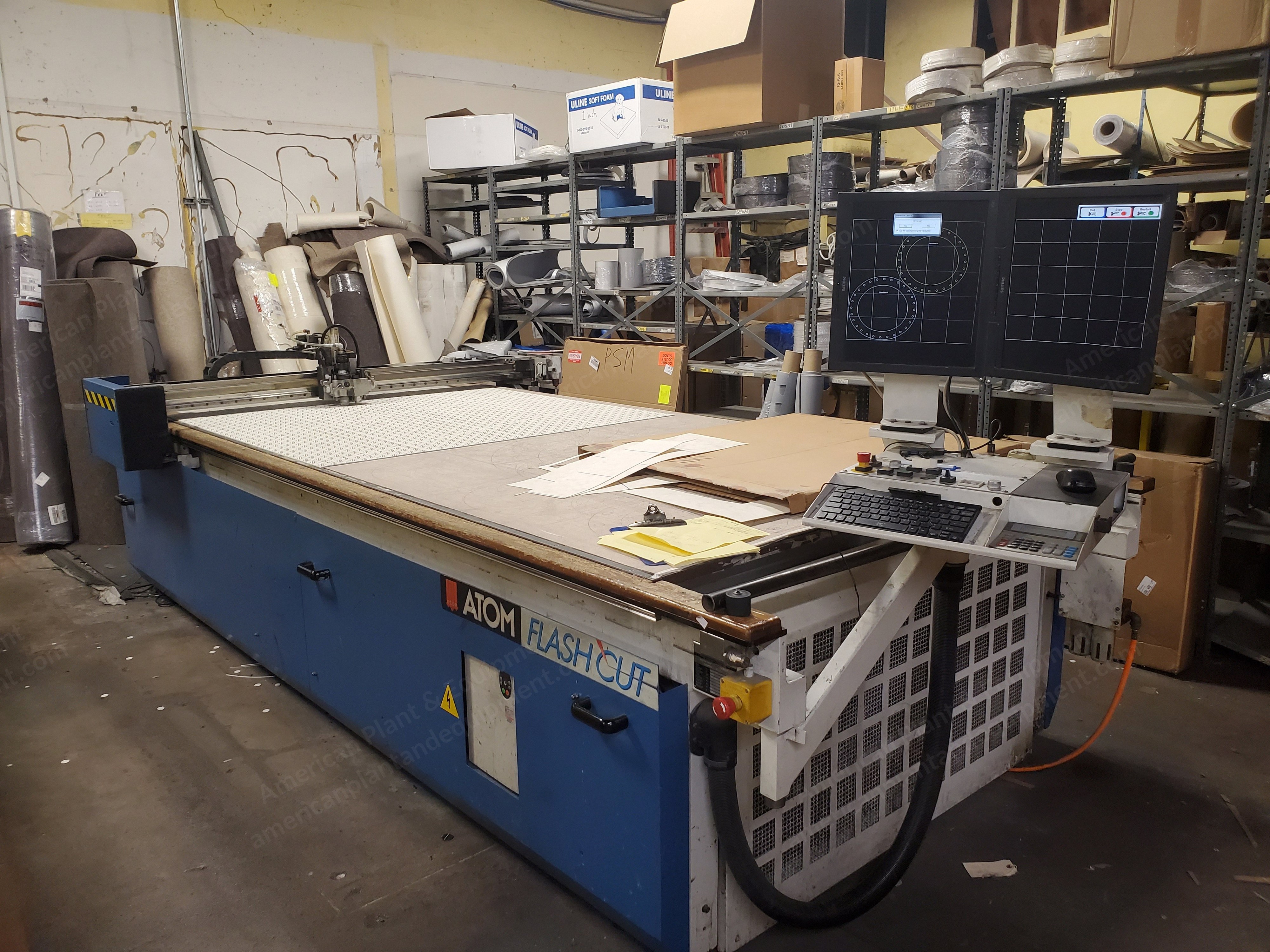 Atom, Flashcut 30155Pneu, 2008, 5x10 ft Table, Pneumatic Oscillating Blade