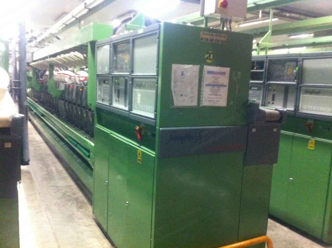 Zinser, 319 SL, 1990, Yarn Spinning Frame Linked to Schlafhorst Autoconer, 1000 Spindles, 42mm Ring, 440V