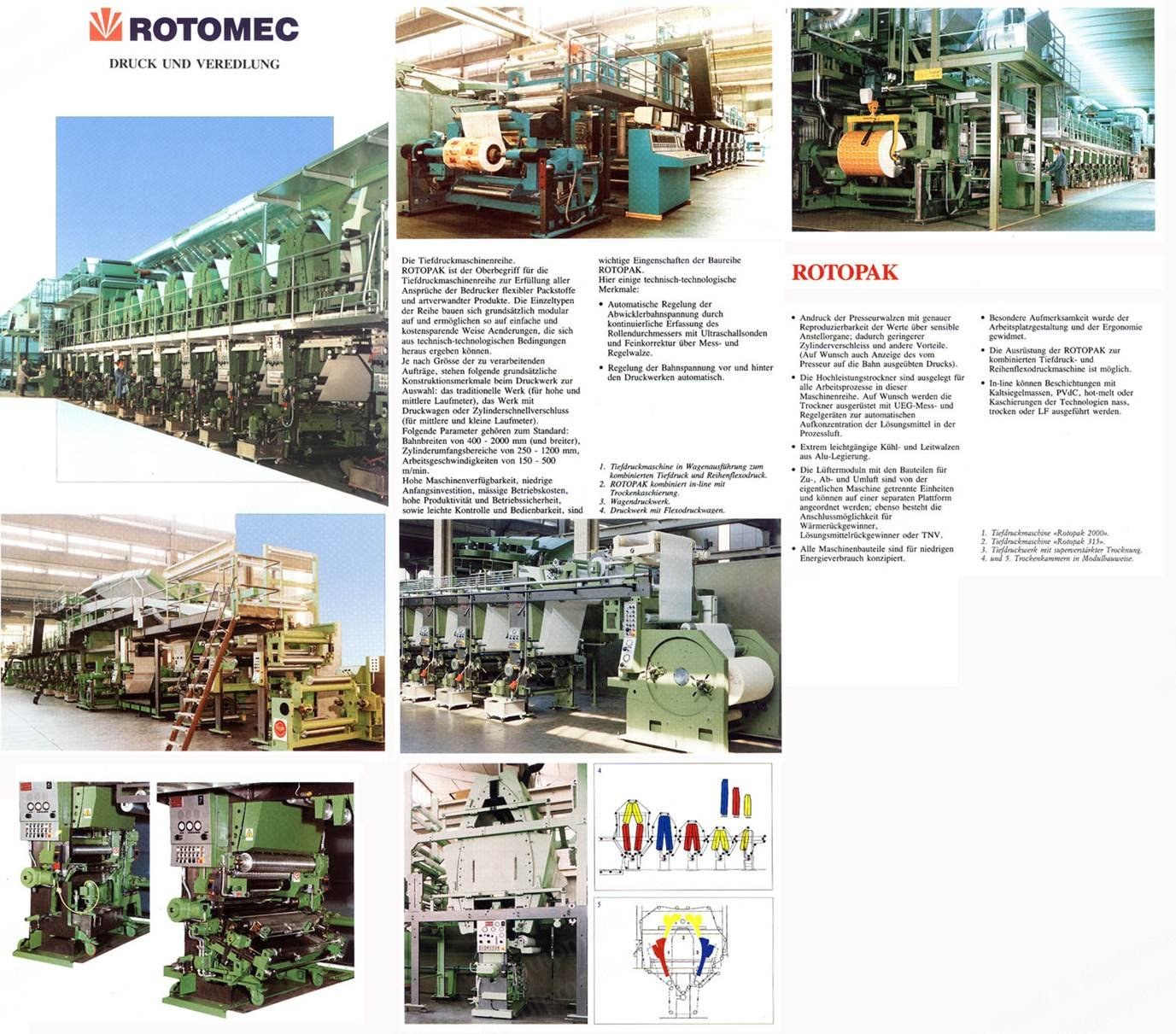 Rotomec-Pak Rotogravure Press, 1996, 1200mm Width, 8 Colors