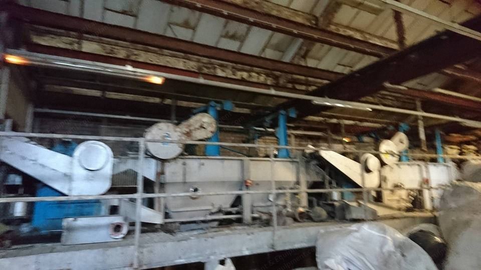 Petrie and McNaught Wool Scouring Line, 4 Wash Bowls, 4 ft Wide, Gas Drier