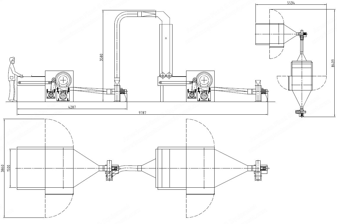 Befama, AC5, Needlepunched and Trim Opener, 1500mm Working Width, 11kW Main Motor