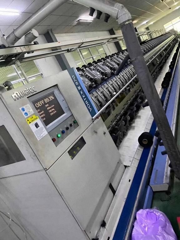 Muratec, Vortex 870, 2013, 96 Spindles, Rayon, Yarn Count 21, 400m/min