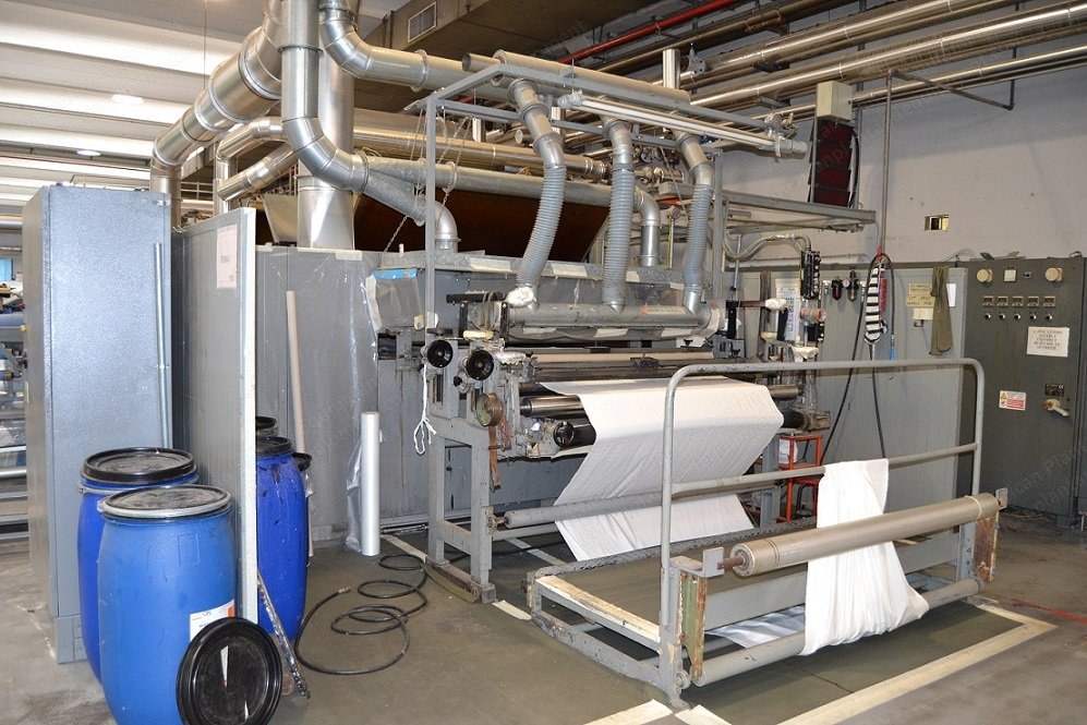 Unitech Coating Line, 2010, 1800mm Working Width, 12 Knives, Oil Heated Dryer