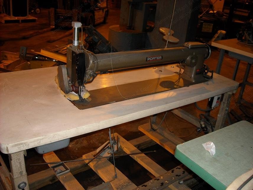 Porter, PLS 107, Long Arm Label Sewing Machine, 30" Wide, with Needle Positioner and Puller
