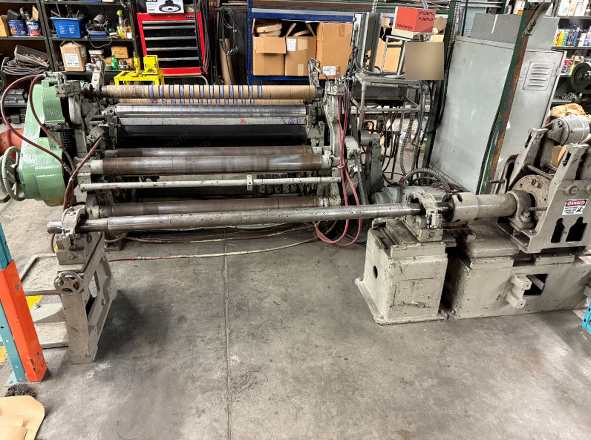 Cameron, Model 28, 62" Slitter Rewinder, Combination Center-Surface, 30" Rewind Diameter, 30 Air Score Knives