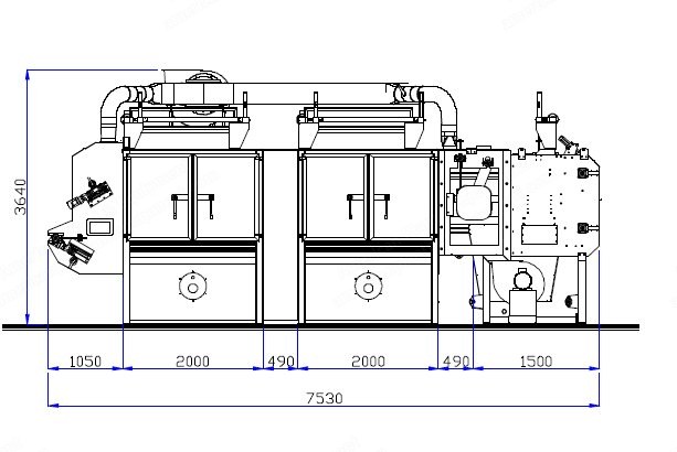 RP International, TBO.25.2H, Thermobonding Oven, 2500mm Working Width, 2 Heating Modules, Gas Heated