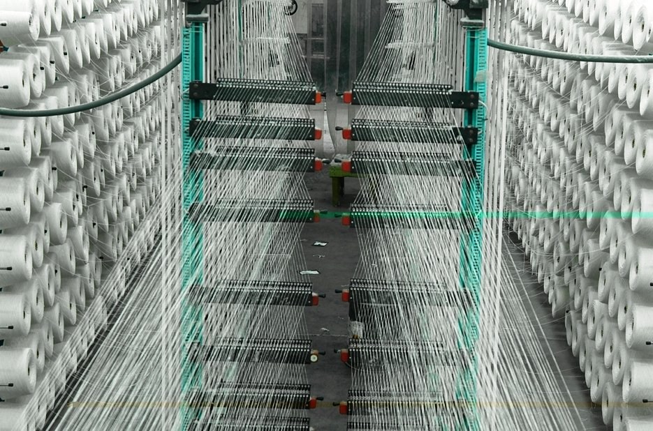 Ira Griffin, Indigo Dyeing Line, 2005, 1800mm Working Width, 16 Beams, 13 Dyeing Boxes